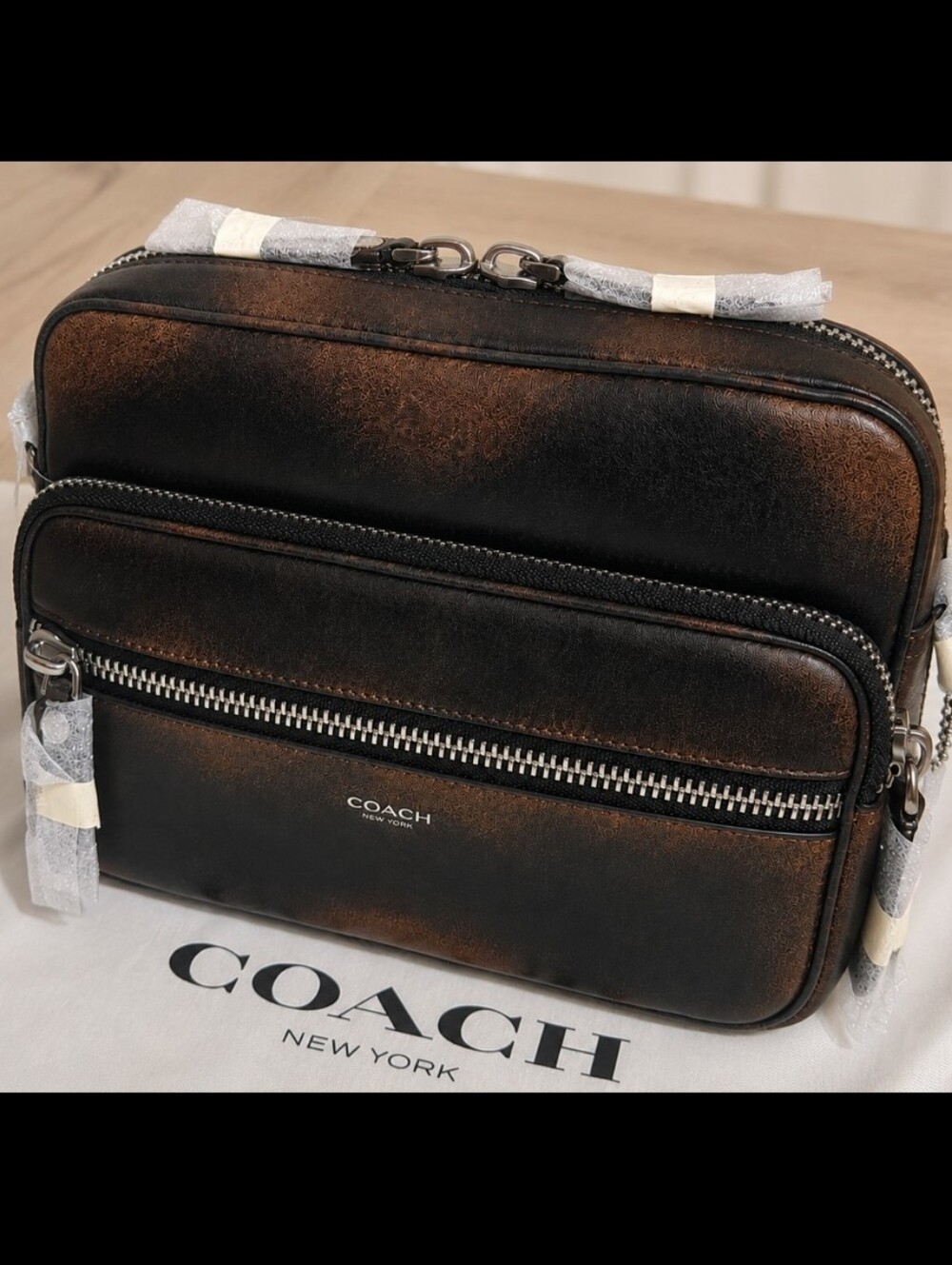 Dakota Black with Brown, Coach Shoulder Bag